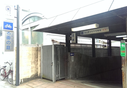 北山駅自転車駐車場レンタサイクル入口