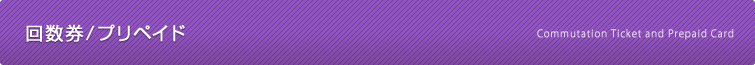 回数券/プリペイド
